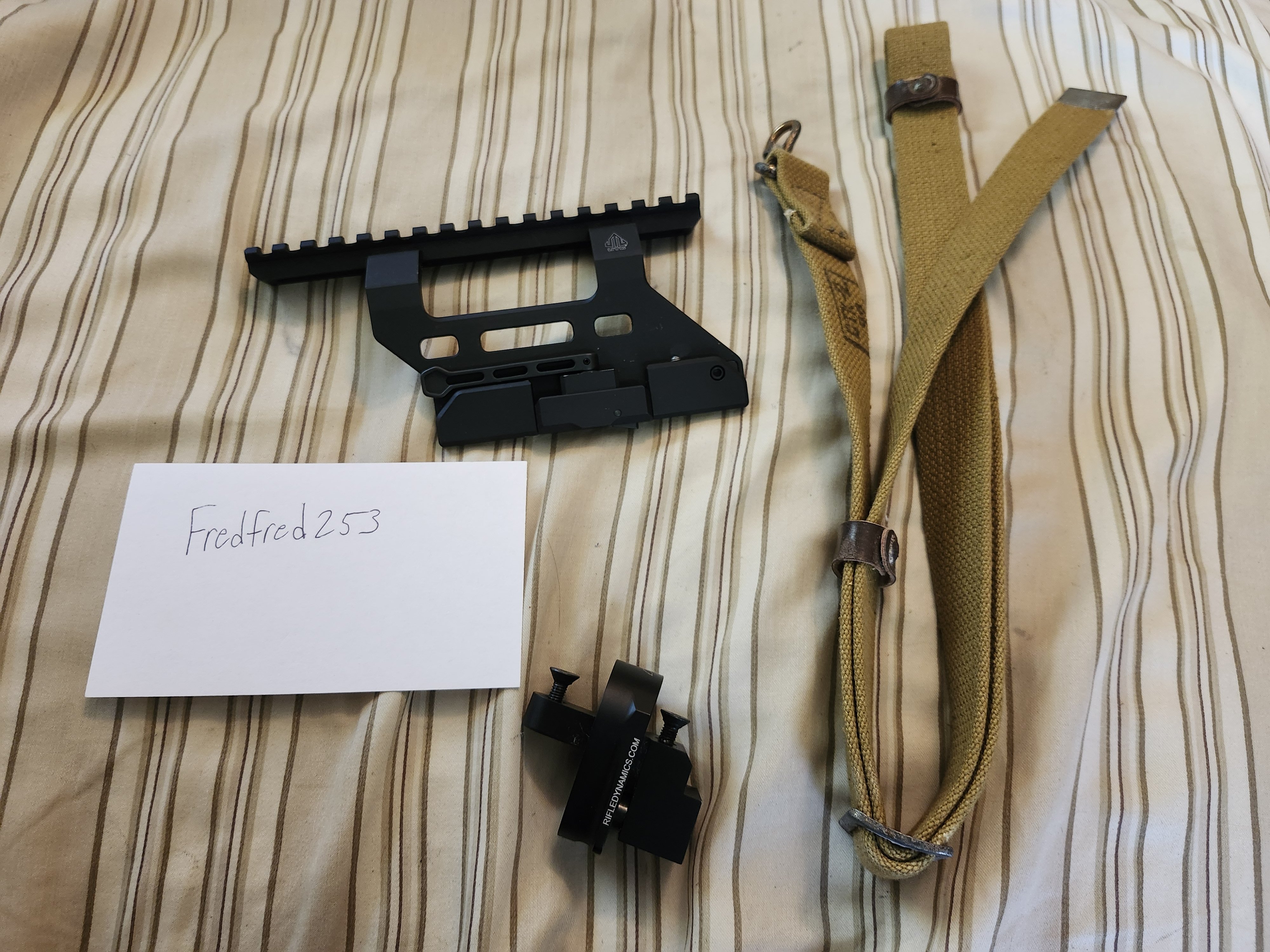 OG soviet ak74u sling, utg side rail mount, rifle dynamics buffer tube