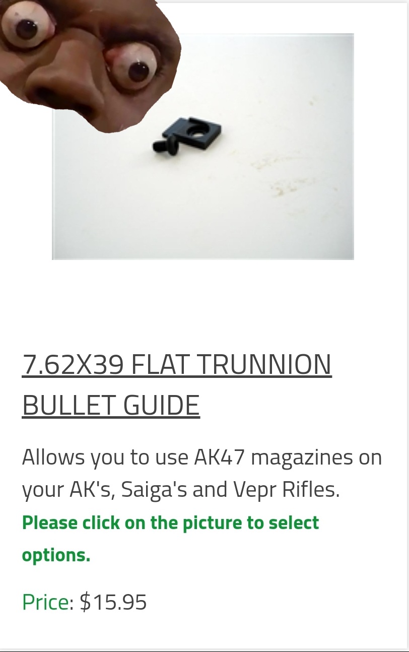 WTB Saiga 7.62x39 flat trunnion bullet guide Combloc Market