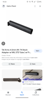 GOT ONE FINALLY: TDI ARMS T-74 4.5mm buffer tube