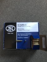 FN SS195 LF Hollow Points 27 Grain - 5.7x28 - 500 rds case.