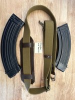 Russian RPK mag and sling and Izzy spine stamp mag