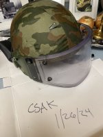 Russian Security Helmet w/bproof visor and comms hookup