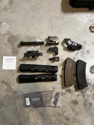 Garage Sale - Reduced Prices, AK blocks, sight mounts, 74 Mags