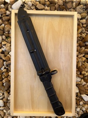 Bulgarian Black 6H5 AK74 Bayonet - matching -used