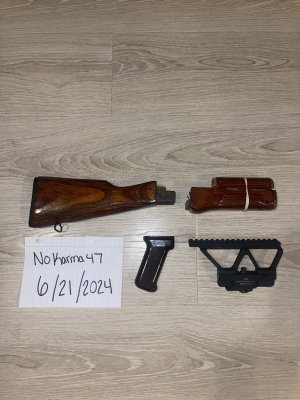 Russian Wood Stock Set, Midwest Side-Rail Mount