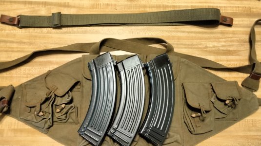 762x39 Chinese flatback 3 mag package with chest rig & sling