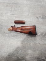 Wood Ak74 buttstock and upper handguard